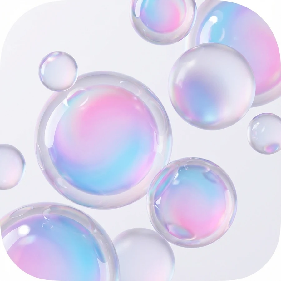 Transparent bubble brand visual for PaoPaoHeZi